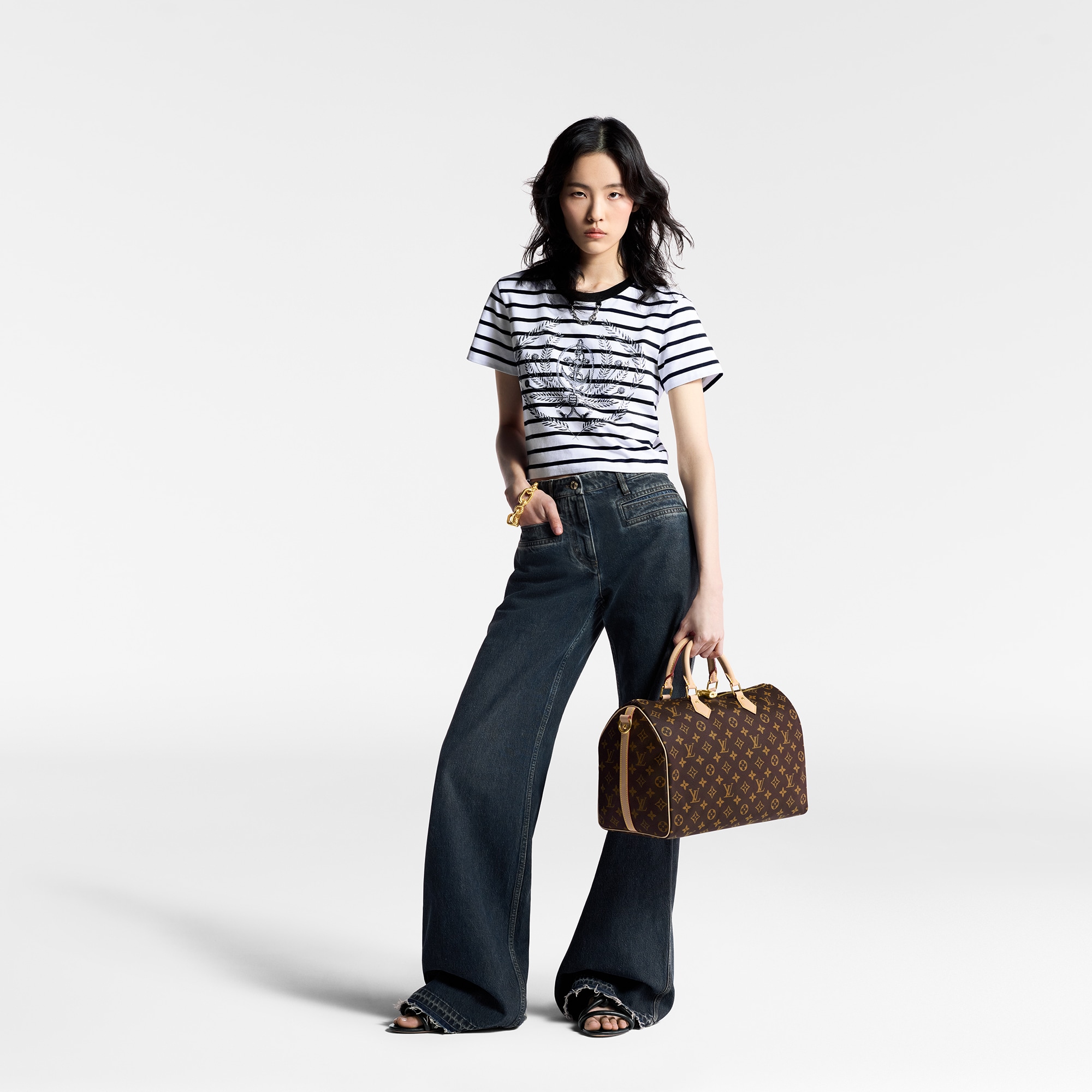 Bolso Speedy 35 con bandolera Lona Monogram Mujer Bolsos Bolsos | LOUIS VUITTON (Zoom de producto)