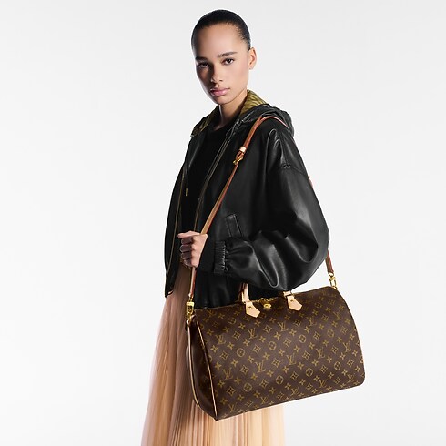 Bolso Speedy 40 con bandolera Lona Monogram Mujer Bolsos Bolsos | LOUIS VUITTON (Zoom de producto)