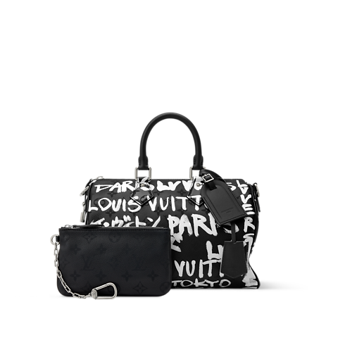Bolso Speedy P9 30 Scribble con bandolera autres_cuirs_monogram Hombre Bolsos Speedy P9 | LOUIS VUITTON (Zoom de producto)