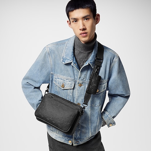 Bolso Trio Messenger Piel Monogram Shadow Hombre Bolsos Todas las colecciones | LOUIS VUITTON (Zoom de producto)