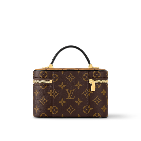 Bolso Vanity Chain Pouch Lona Monogram Reverse Canvas Mujer Carteras y pequeña marroquinería Carteras con cadena y mini bolsos | LOUIS VUITTON (Zoom de producto)