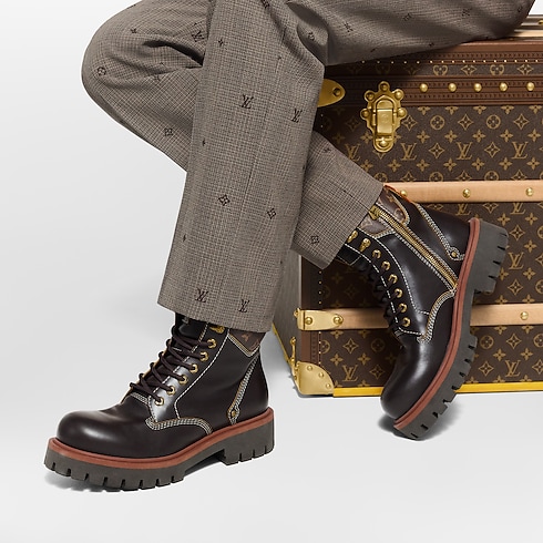 Bota militar LV Remix Hombre Zapatos Botas | LOUIS VUITTON (Zoom de producto)