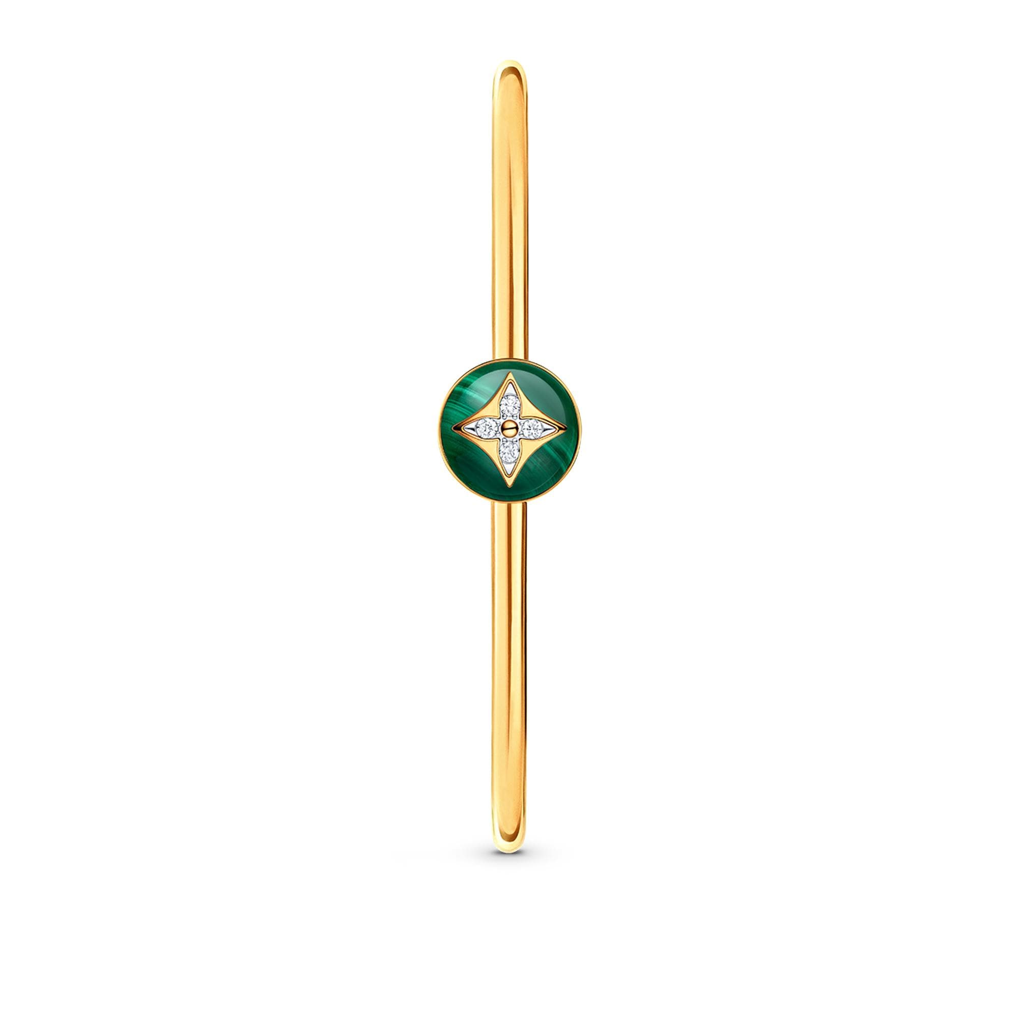 Brazalete abierto Color Blossom de oro amarillo, oro blanco, malaquita y diamantes  Hombre Discontinued Product Obs 12 | LOUIS VUITTON (Zoom de producto)
