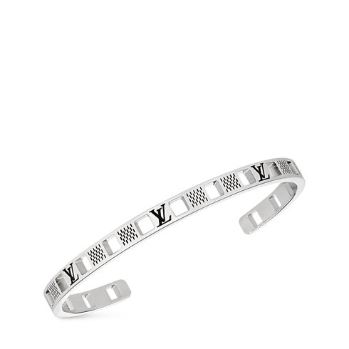 Brazalete abierto Damier Staples Cut Out S00 Hombre Joyería Pulseras | LOUIS VUITTON (Zoom de producto)