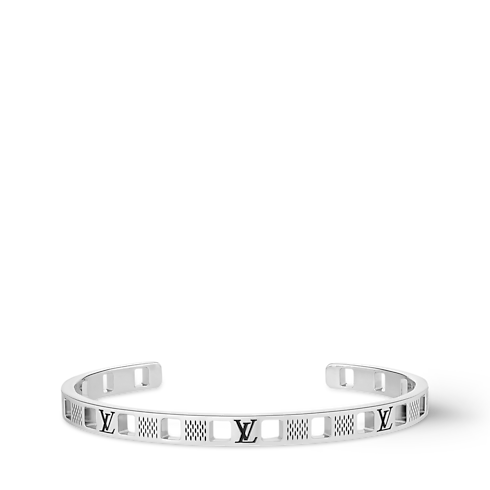 Brazalete abierto Damier Staples Cut Out S00 Hombre Joyería Pulseras | LOUIS VUITTON (Zoom de producto)