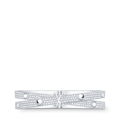 Brazalete doble Empreinte de oro blanco y diamantes Joyería Categorías Pulseras | LOUIS VUITTON (Zoom de producto)
