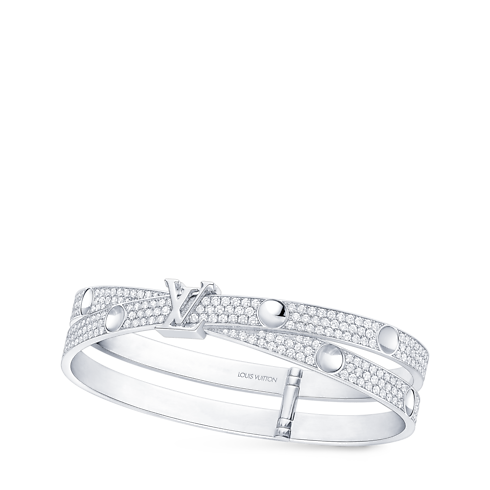 Brazalete doble Empreinte de oro blanco y diamantes Joyería Categorías Pulseras | LOUIS VUITTON (Zoom de producto)