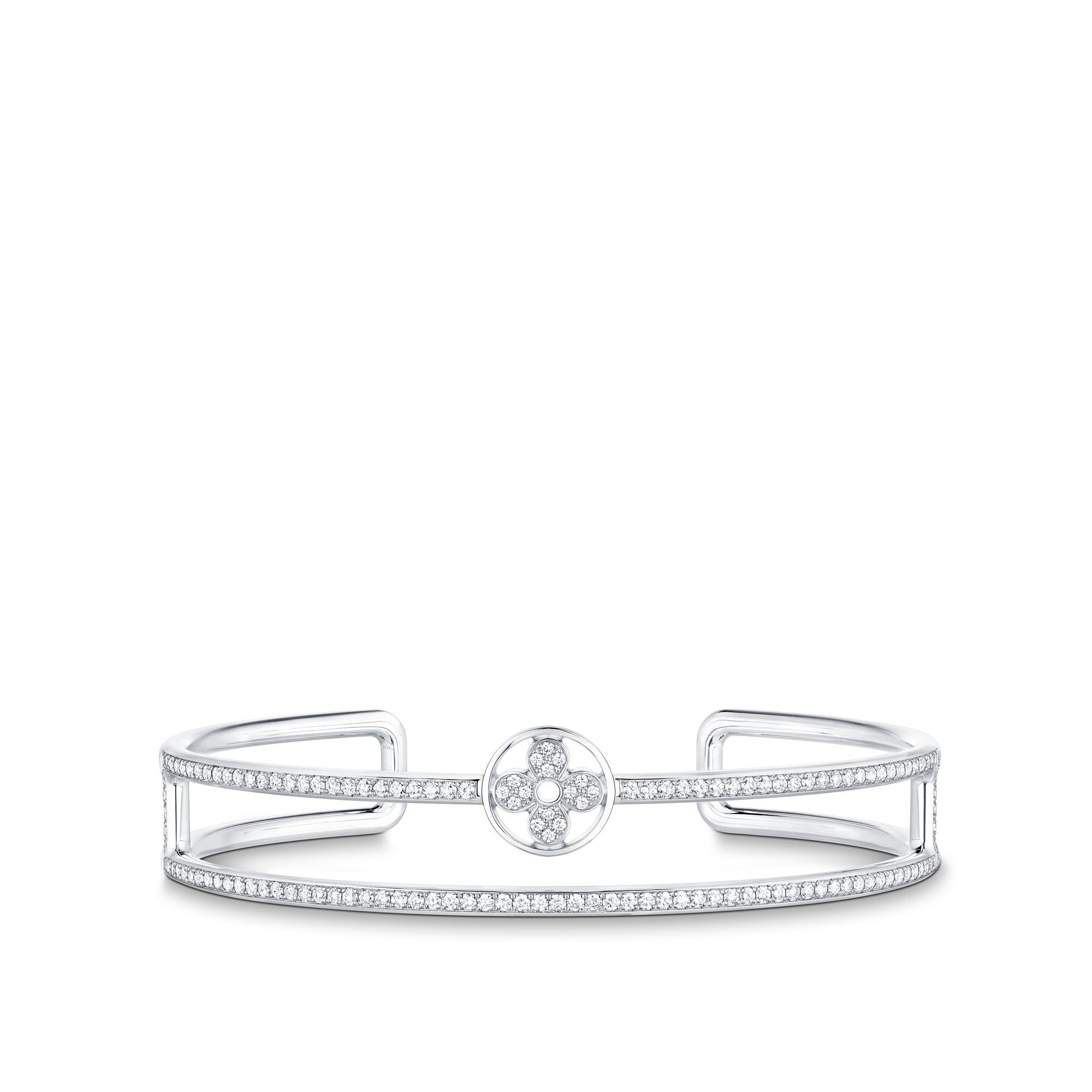 Brazalete doble Idylle Blossom de oro blanco y diamantes  Joyería Categorías Joyería | LOUIS VUITTON (Zoom de producto)