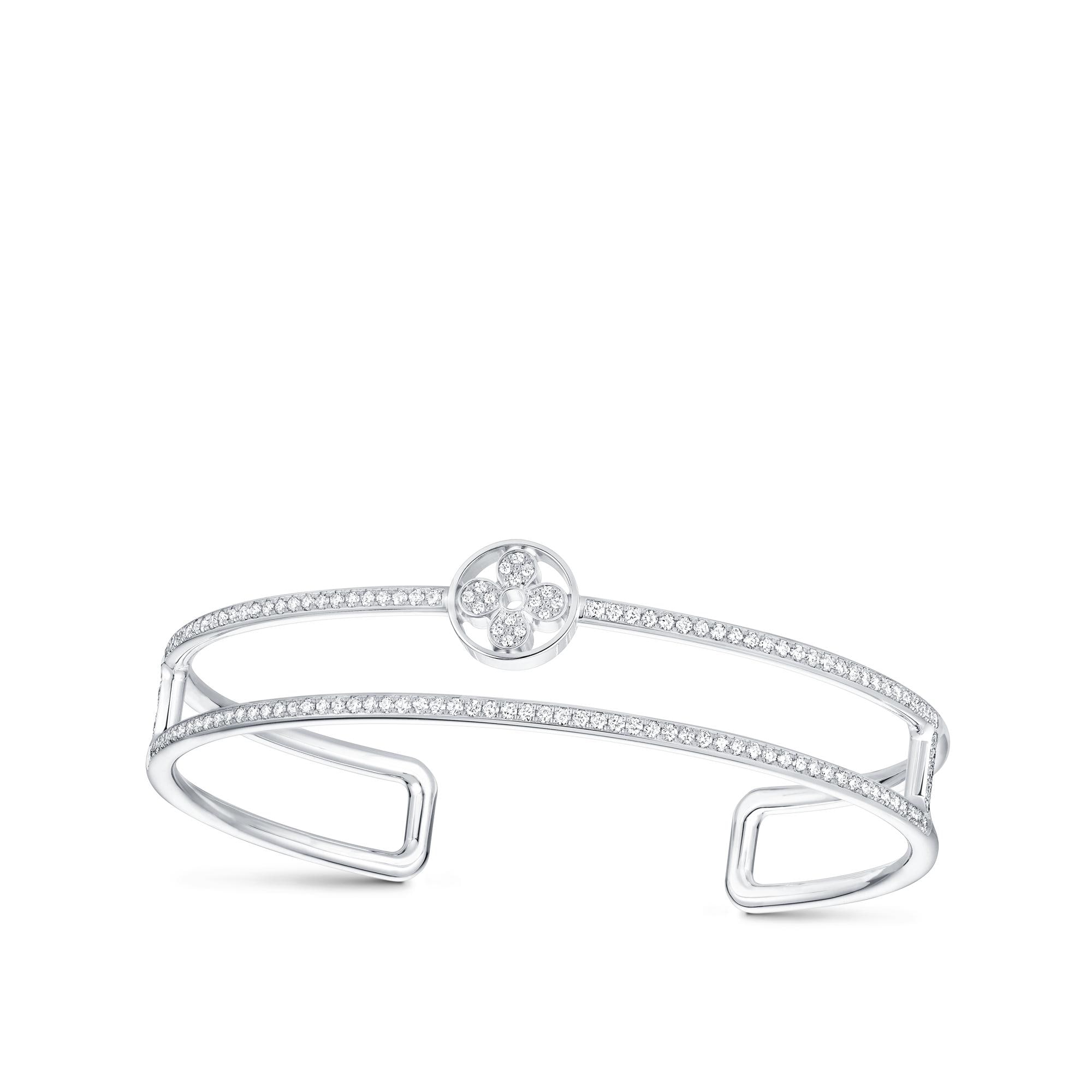 Brazalete doble Idylle Blossom de oro blanco y diamantes  Joyería Categorías Joyería | LOUIS VUITTON (Zoom de producto)