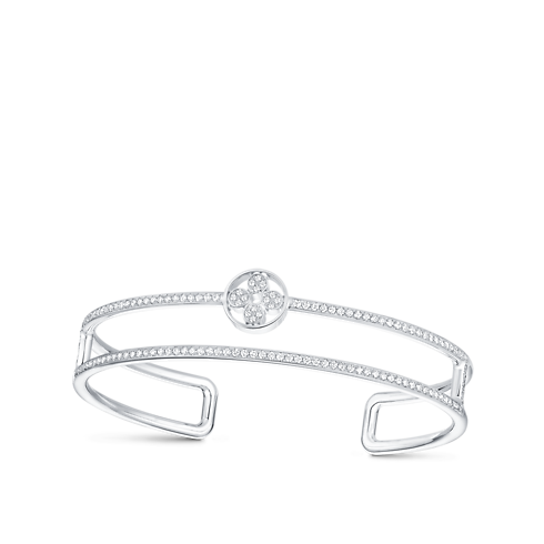 Brazalete doble Idylle Blossom de oro blanco y diamantes Joyería Categorías Joyería | LOUIS VUITTON (Zoom de producto)