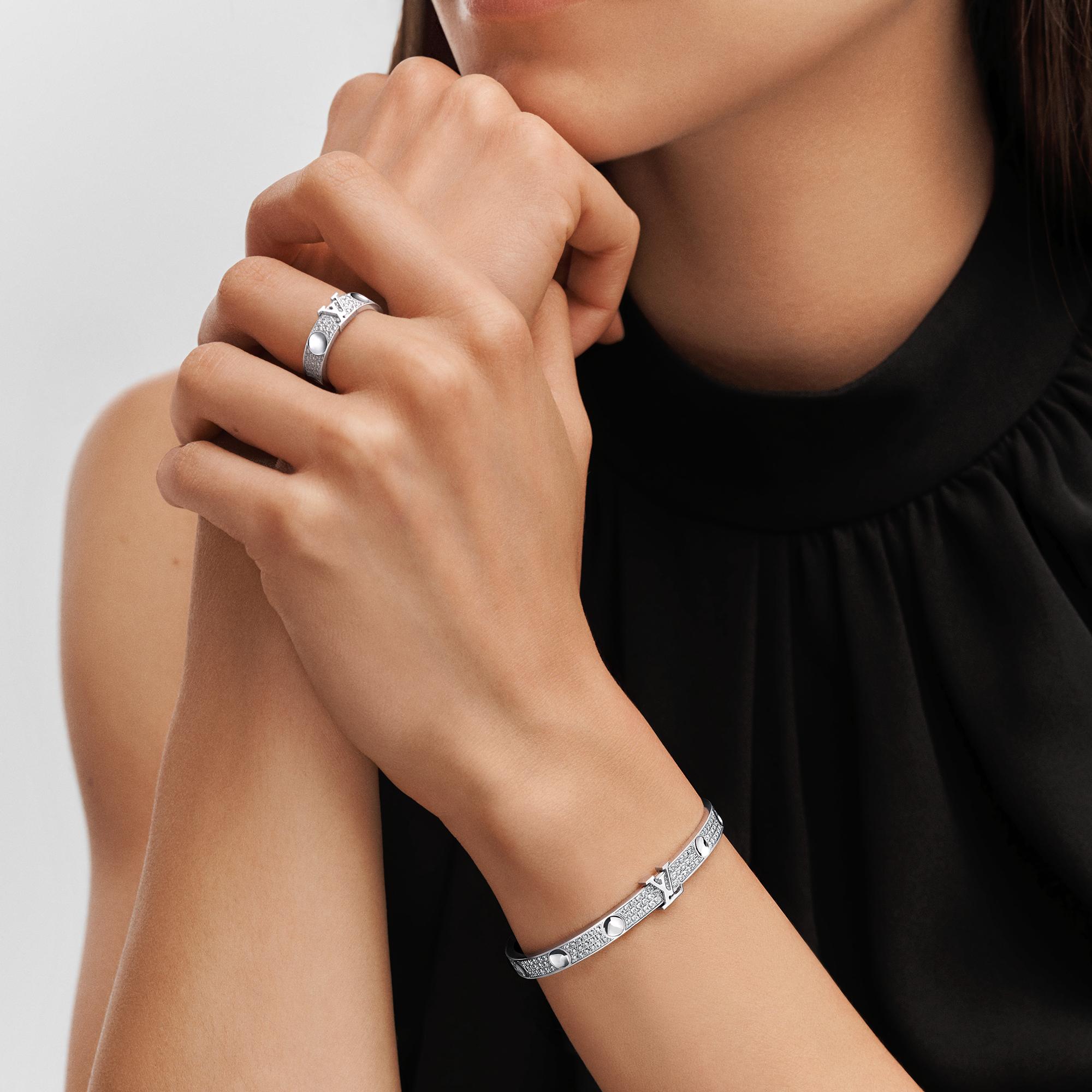 Brazalete mediano Empreinte de oro blanco y diamantes  Joyería Categorías Joyería | LOUIS VUITTON (Zoom de producto)