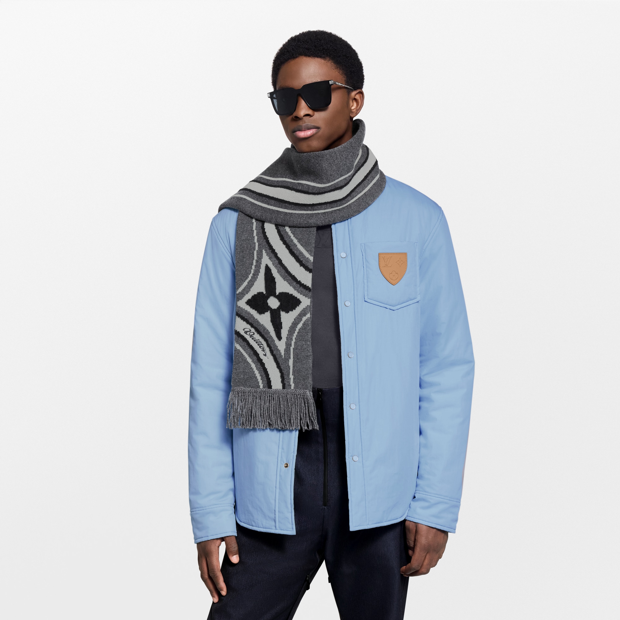 Bufanda Graphic Flower S00 Hombre Accesorios Bufandas | LOUIS VUITTON (Zoom de producto)