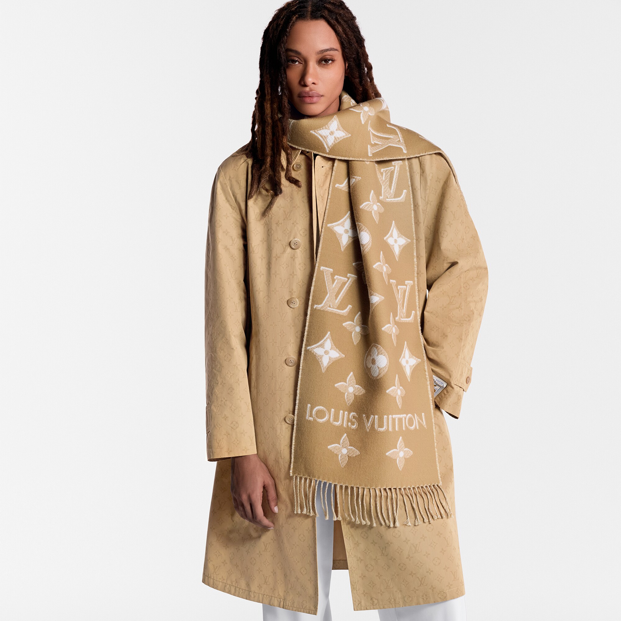 Bufanda LV Essential Shine S00 Mujer Accesorios Bufandas | LOUIS VUITTON (Zoom de producto)
