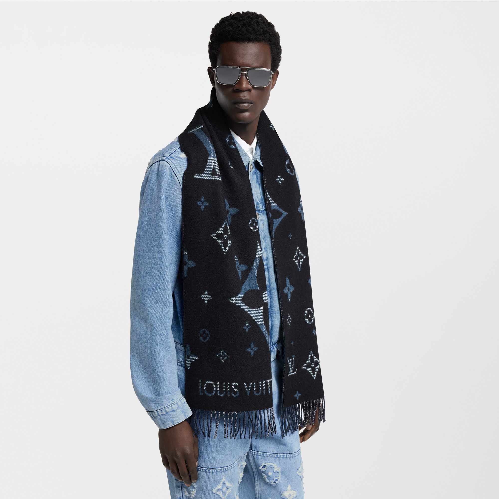 Bufanda LV Galaxy Tartan S00 Hombre Accesorios Bufandas | LOUIS VUITTON (Zoom de producto)