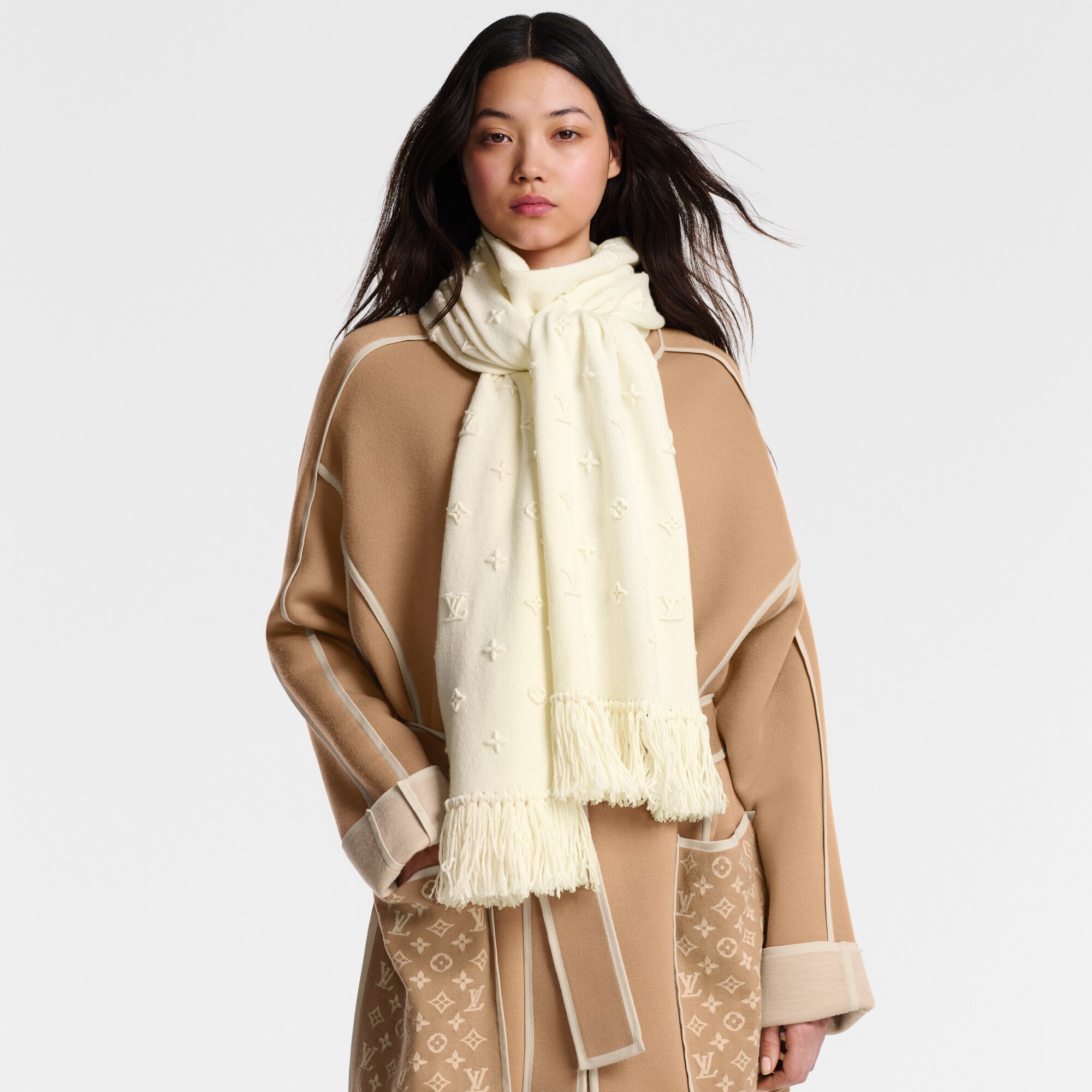 Bufanda LV Monogram 3D S00 Mujer Accesorios Bufandas | LOUIS VUITTON (Zoom de producto)
