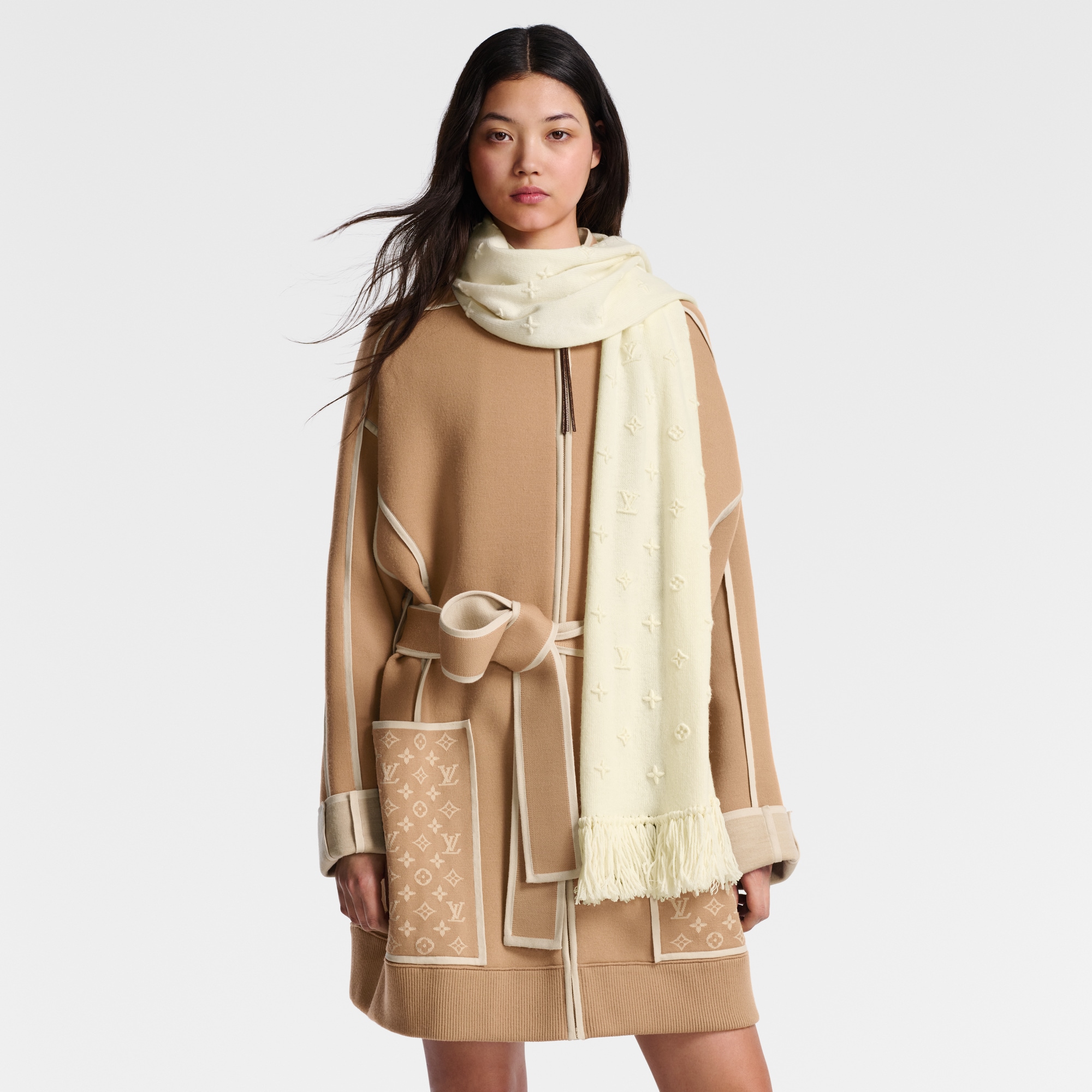 Bufanda LV Monogram 3D S00 Mujer Accesorios Bufandas | LOUIS VUITTON (Zoom de producto)
