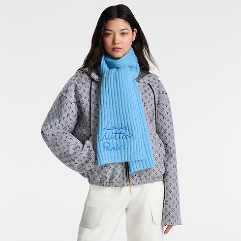 Bufanda LV Script S00 Mujer Accesorios Bufandas | LOUIS VUITTON (Zoom de producto)