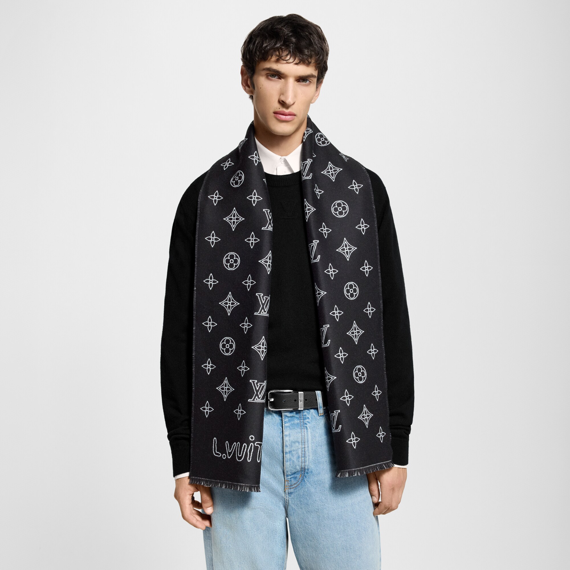 Bufanda Monogram Blast S00 Hombre Accesorios Bufandas | LOUIS VUITTON (Zoom de producto)