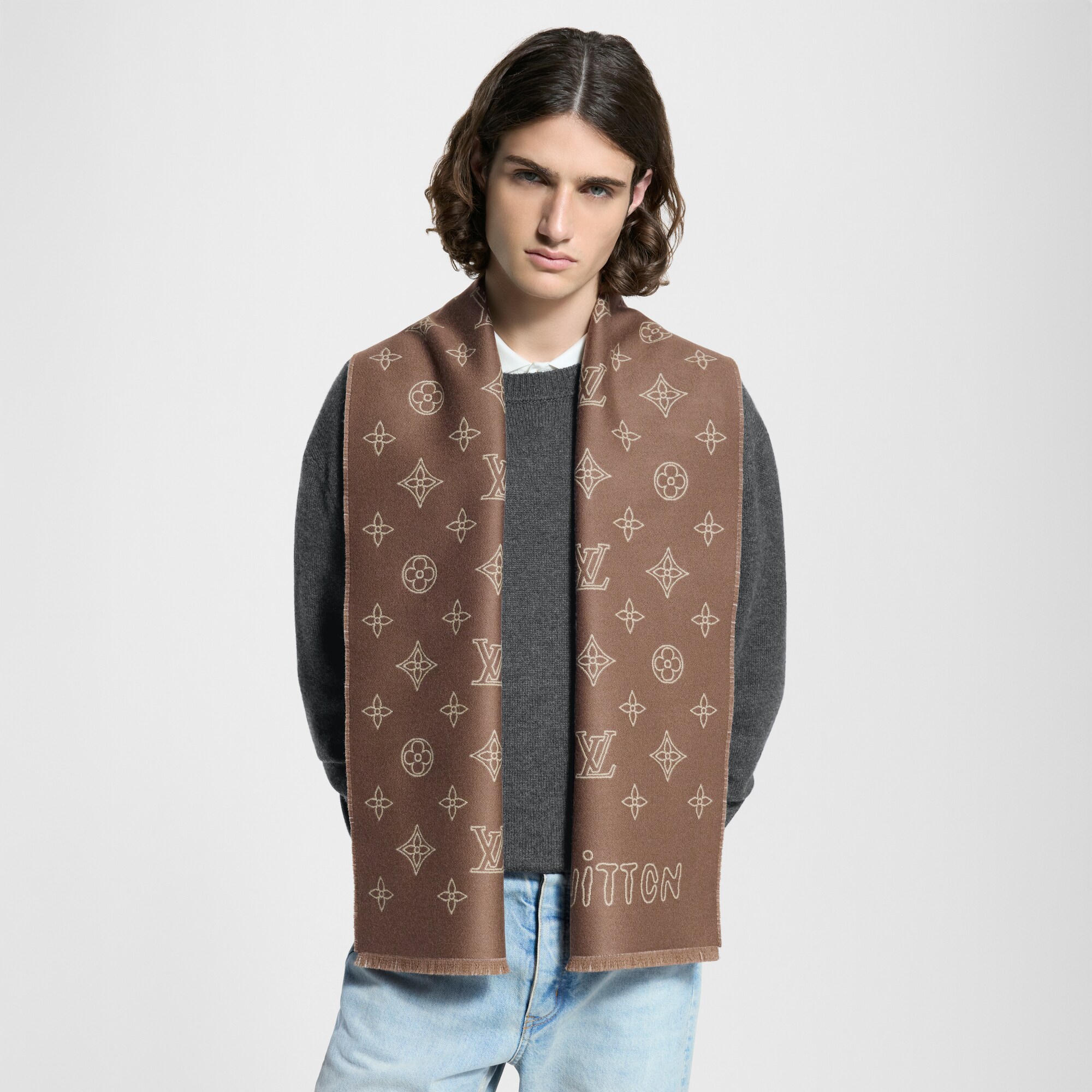 Bufanda Monogram Blast S00 Hombre Accesorios Bufandas | LOUIS VUITTON (Zoom de producto)