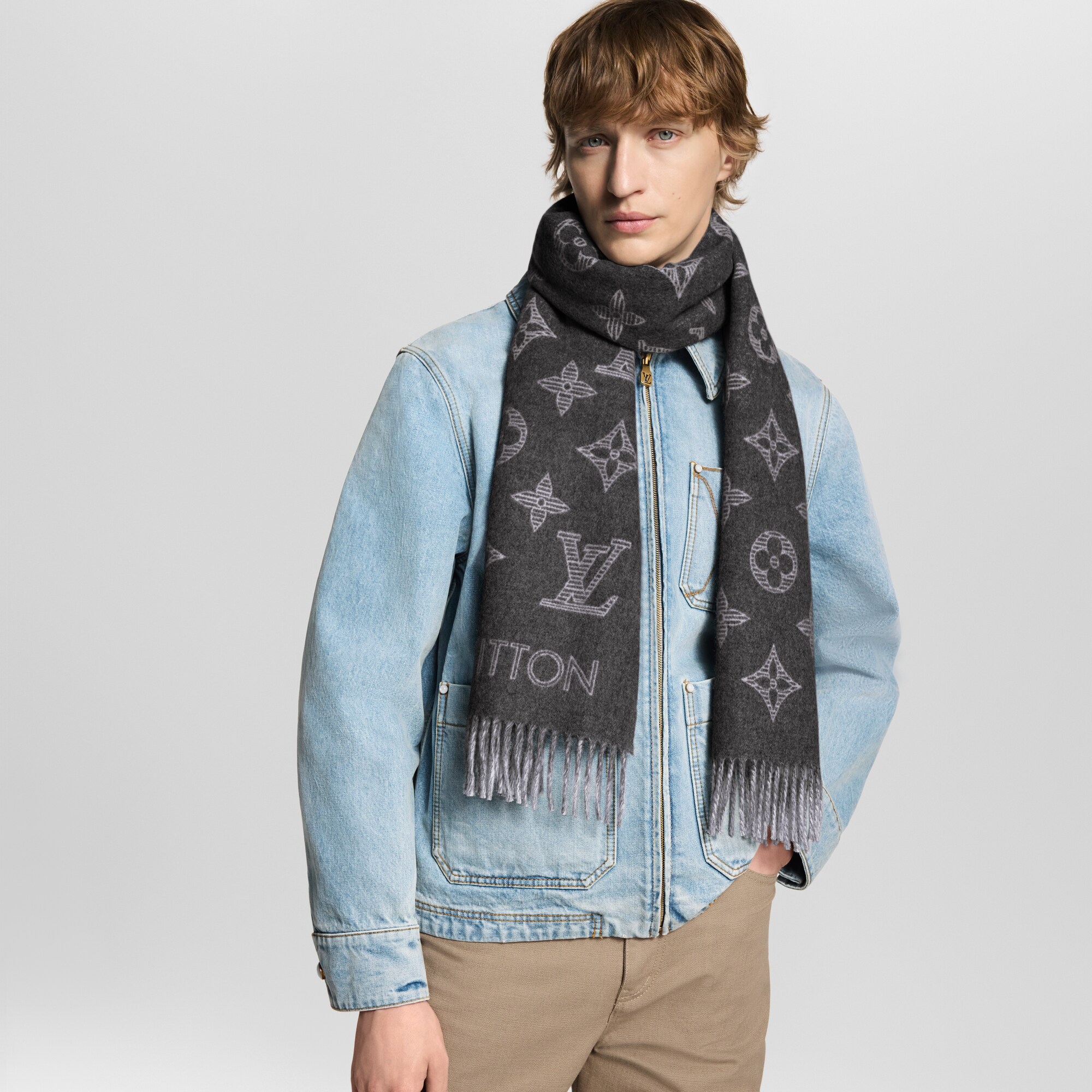 Bufanda Monogram Shadow S00 Hombre Accesorios Bufandas | LOUIS VUITTON (Zoom de producto)