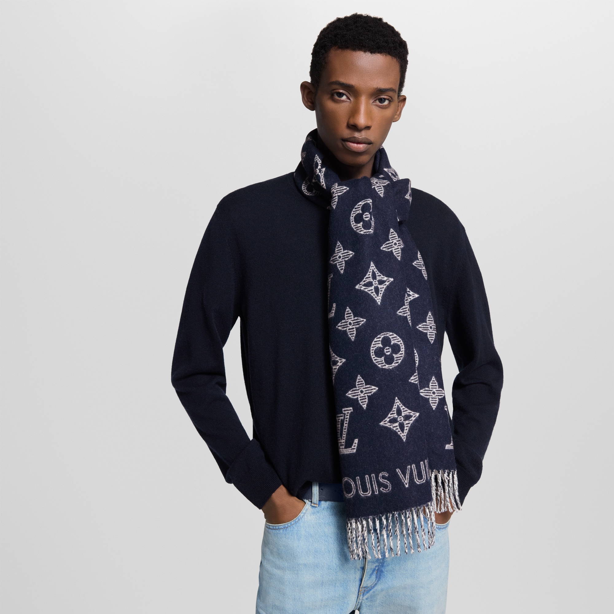 Bufanda Monogram Shadow S00 Hombre Accesorios Bufandas | LOUIS VUITTON (Zoom de producto)