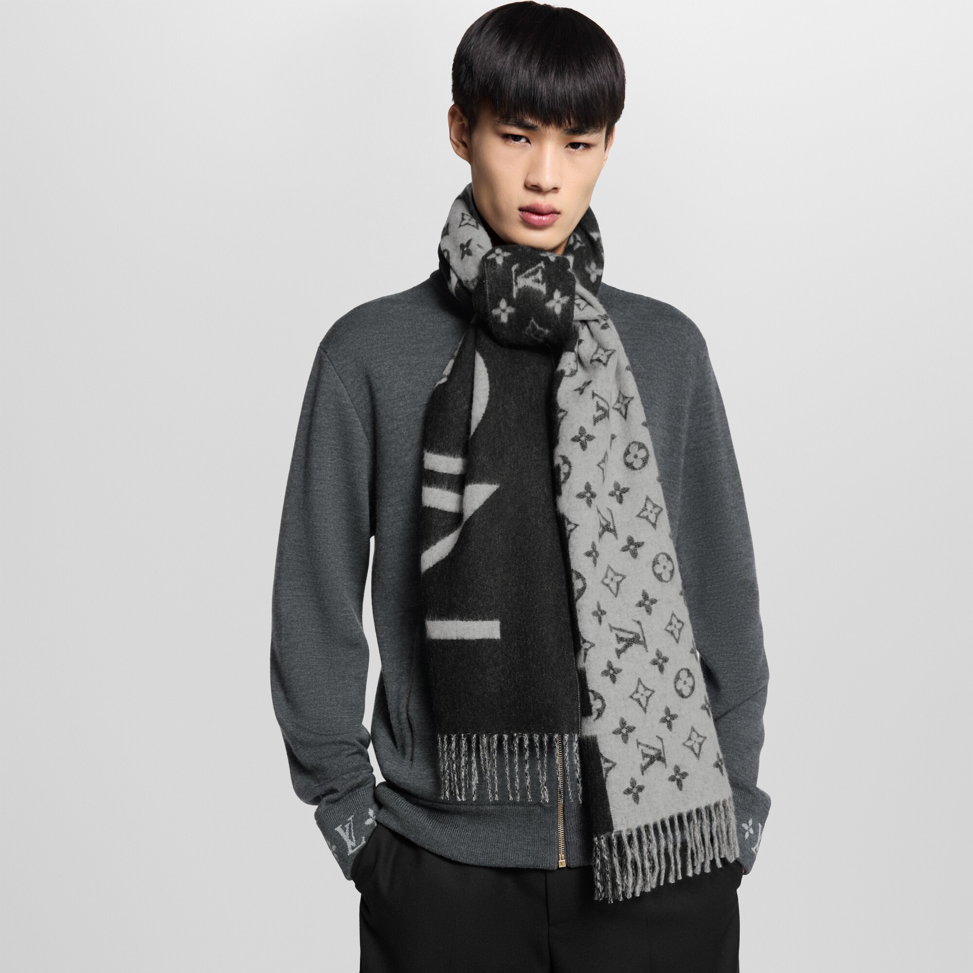 Bufanda Monogram Split S00 Hombre Accesorios Bufandas | LOUIS VUITTON (Zoom de producto)