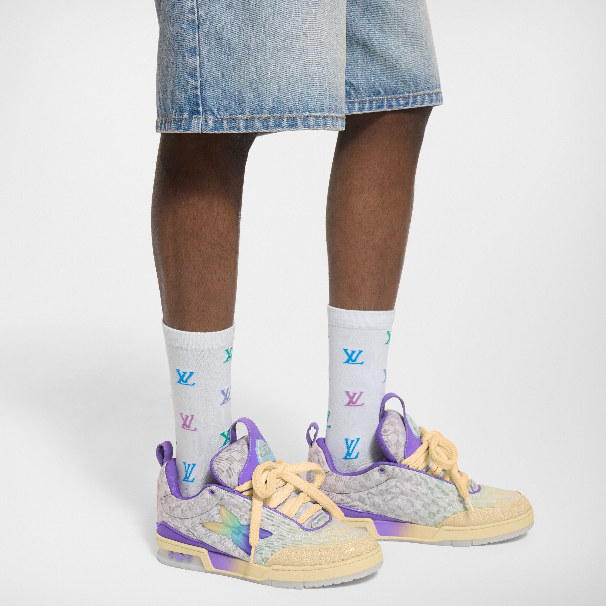Calcetines LV Blason Shading S00 Hombre Accesorios Accesorios para el hogar | LOUIS VUITTON (Zoom de producto)