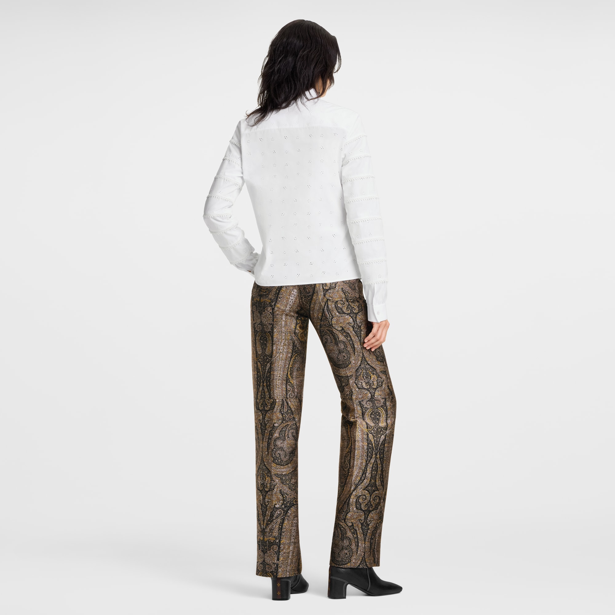 Camisa con bordado inglés  Mujer Prêt-à-Porter Tops | LOUIS VUITTON (Zoom de producto)