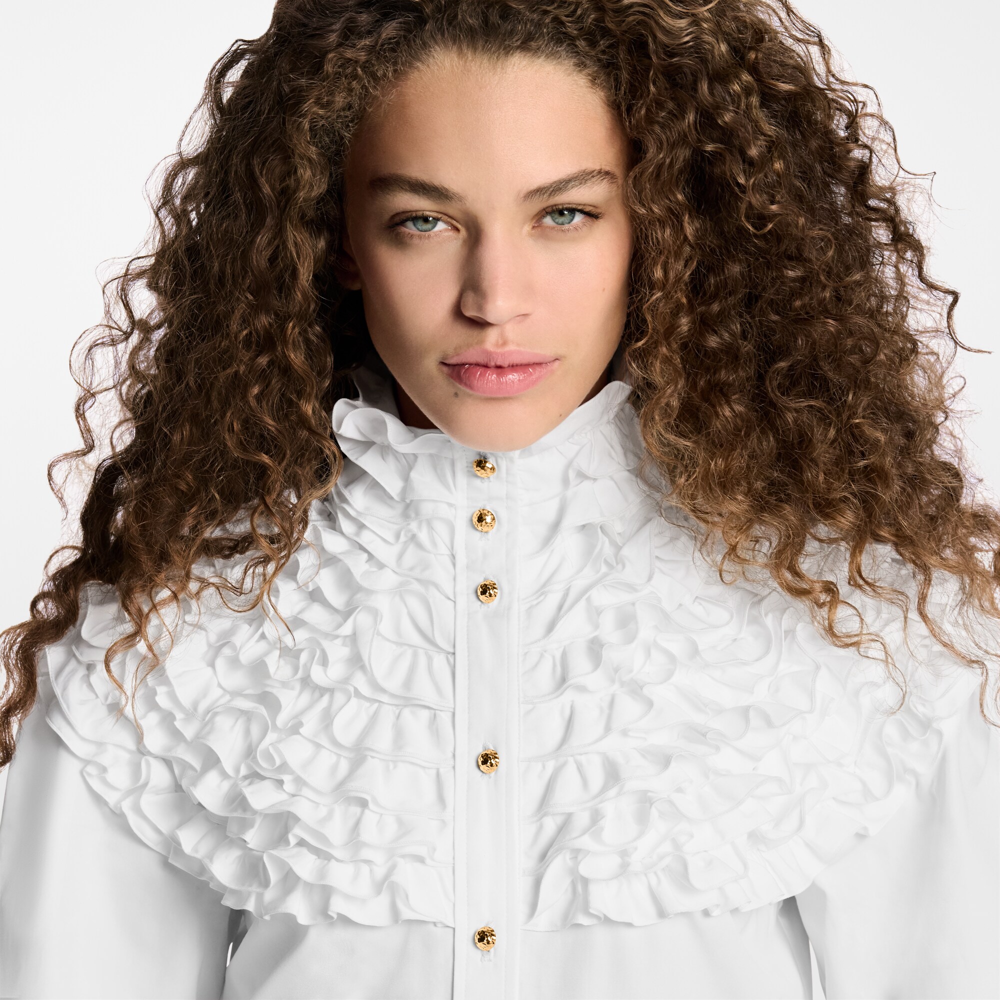 Camisa con cuello avolantado  Mujer Prêt-à-Porter Tops | LOUIS VUITTON (Zoom de producto)