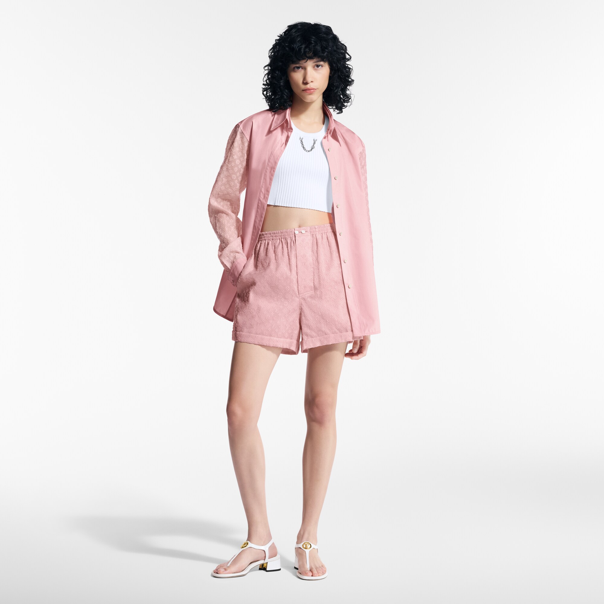 Camisa con mangas Monogram  Mujer Prêt-à-Porter Tops | LOUIS VUITTON (Zoom de producto)