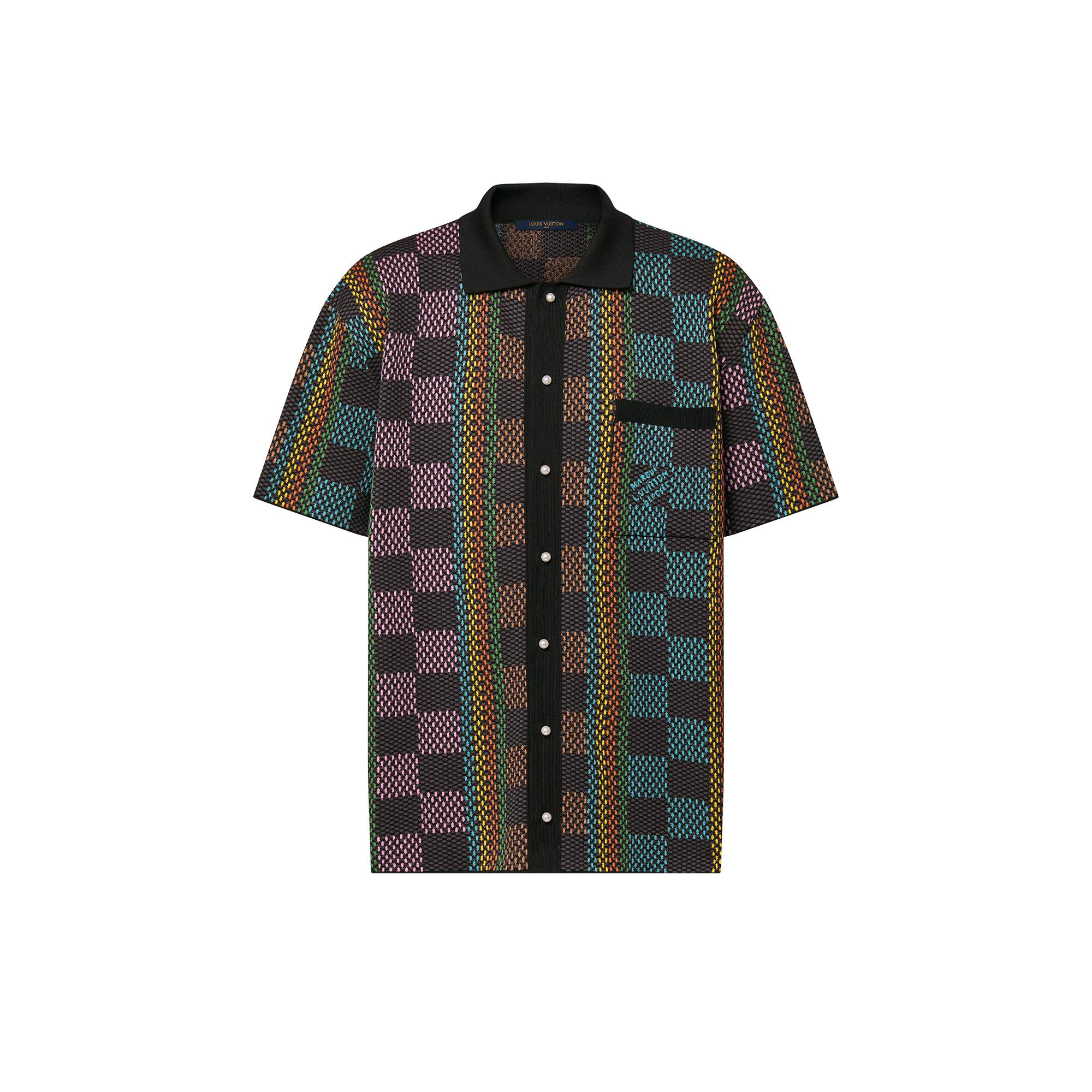 Camisa Damier de manga corta en algodón  Hombre Prêt-à-Porter Camisas | LOUIS VUITTON (Zoom de producto)