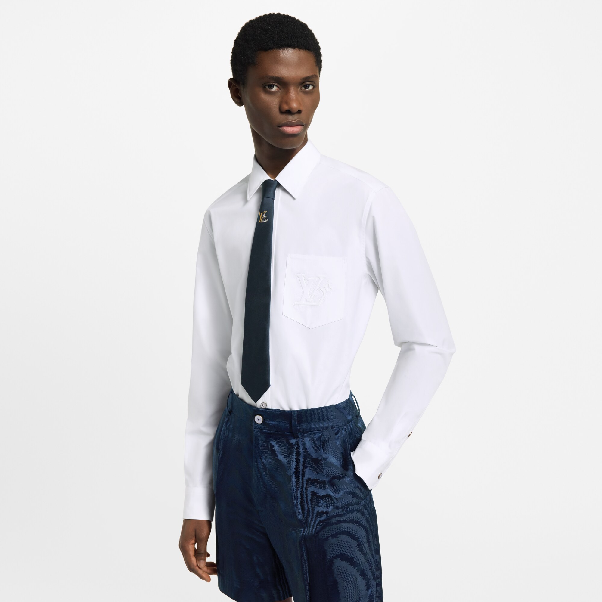 Camisa de algodón con motivo distintivo  Hombre Prêt-à-Porter Camisas | LOUIS VUITTON (Zoom de producto)
