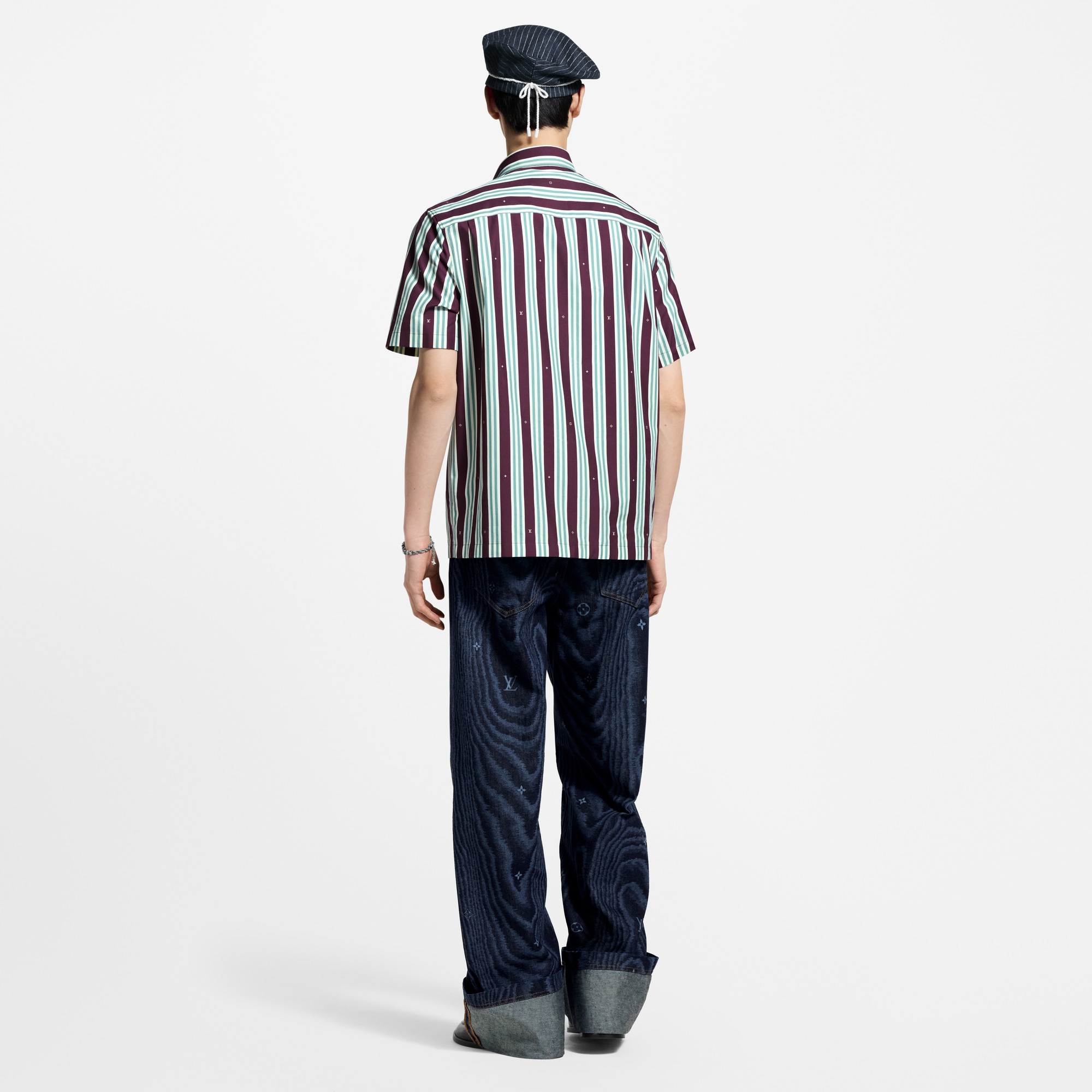 Camisa de manga corta a rayas  Hombre Prêt-à-Porter Camisas | LOUIS VUITTON (Zoom de producto)