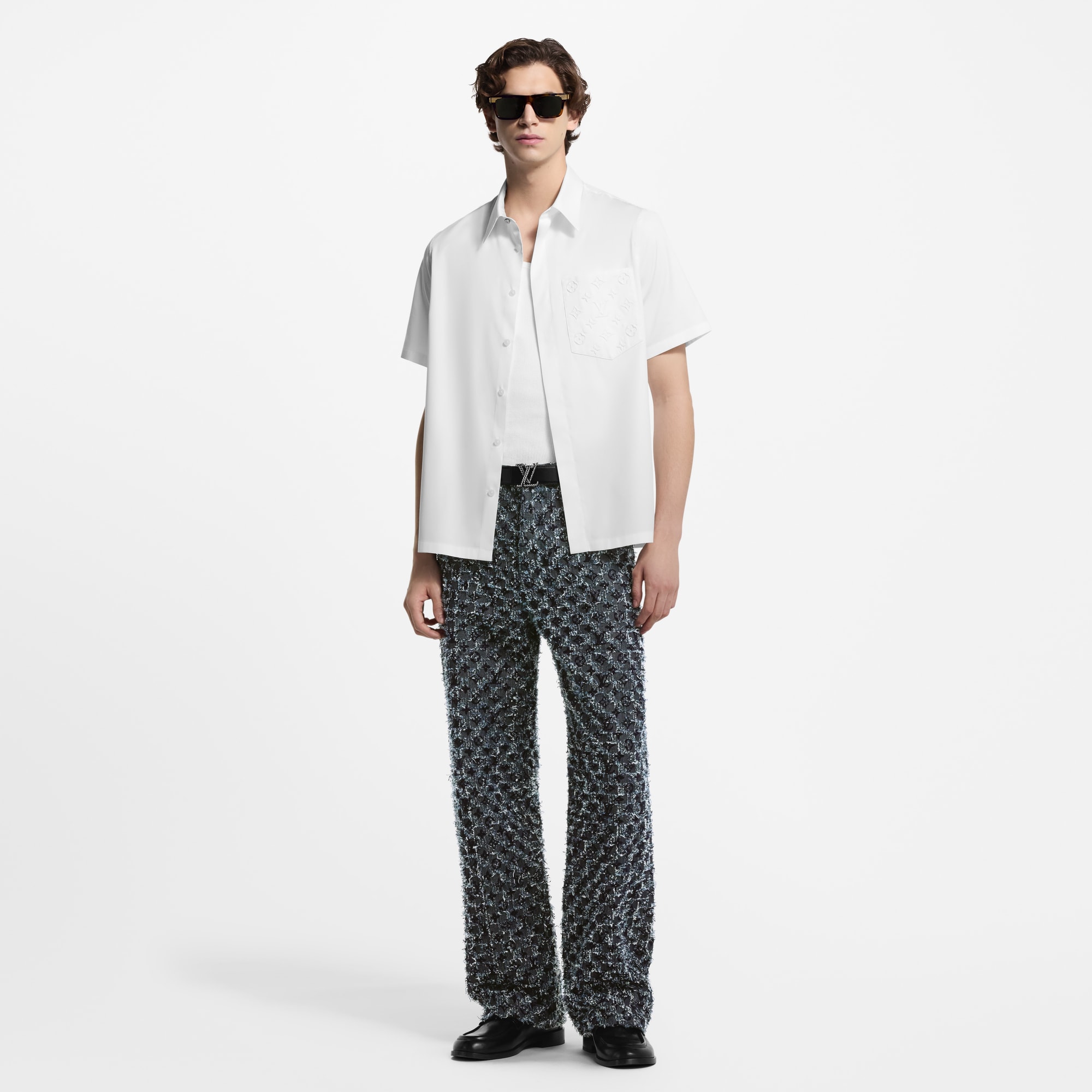 Camisa de manga corta con bolsillo Monogram  Hombre Prêt-à-Porter Camisas | LOUIS VUITTON (Zoom de producto)