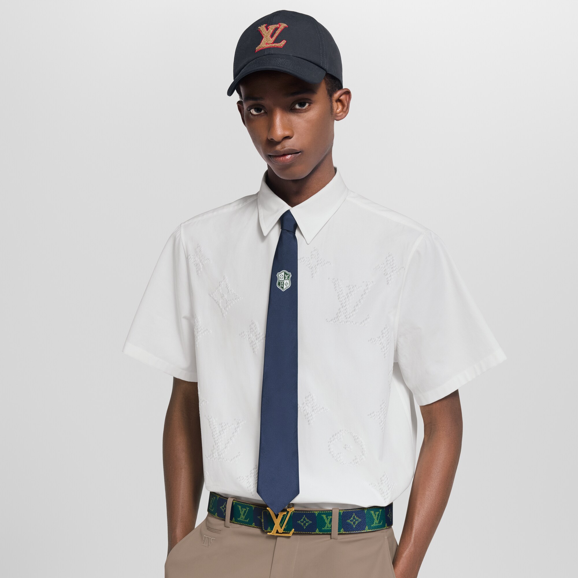 Camisa de manga corta con estampado Monogram  Hombre Prêt-à-Porter Camisas | LOUIS VUITTON (Zoom de producto)