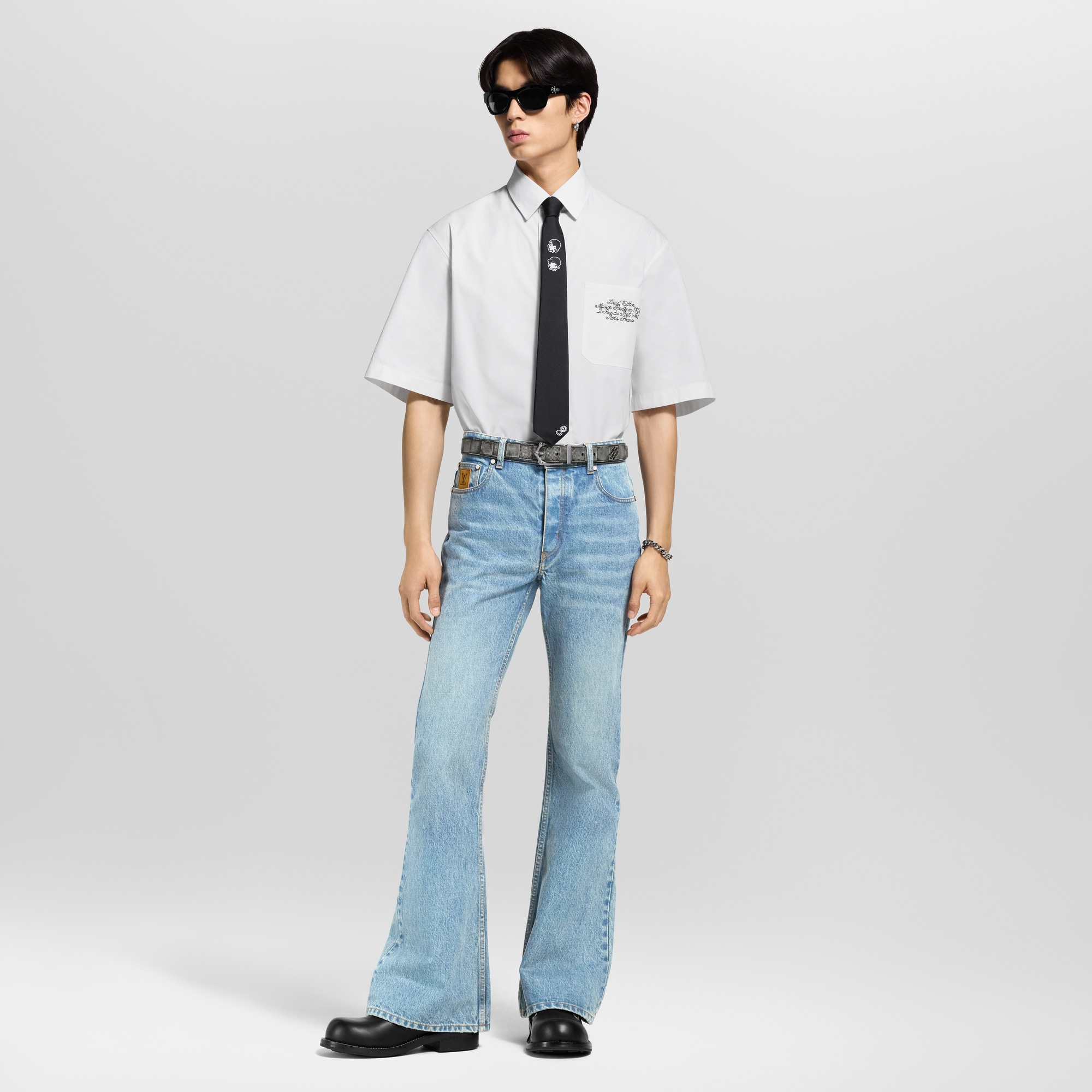 Camisa de manga corta decorada  Hombre Prêt-à-Porter Camisas | LOUIS VUITTON (Zoom de producto)