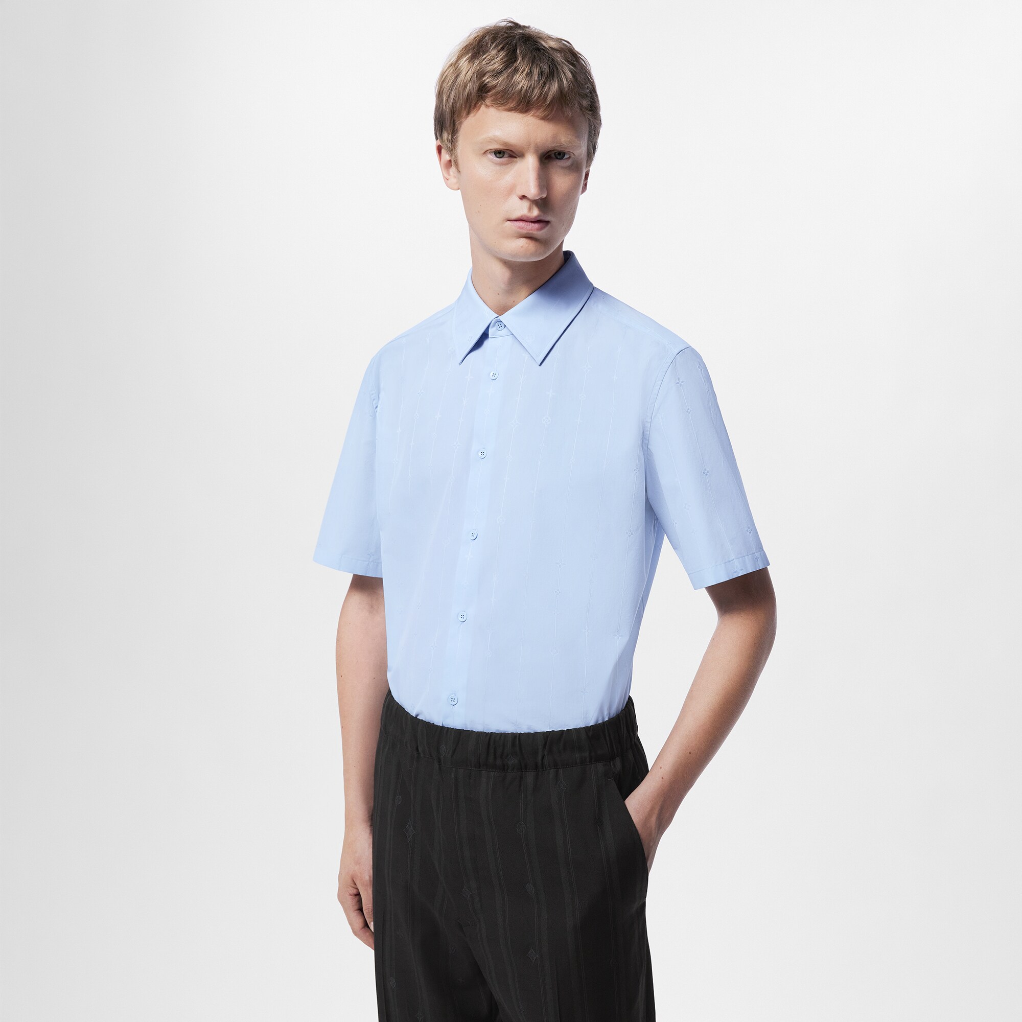 Camisa de manga corta en algodón  Hombre Prêt-à-Porter Camisas | LOUIS VUITTON (Zoom de producto)