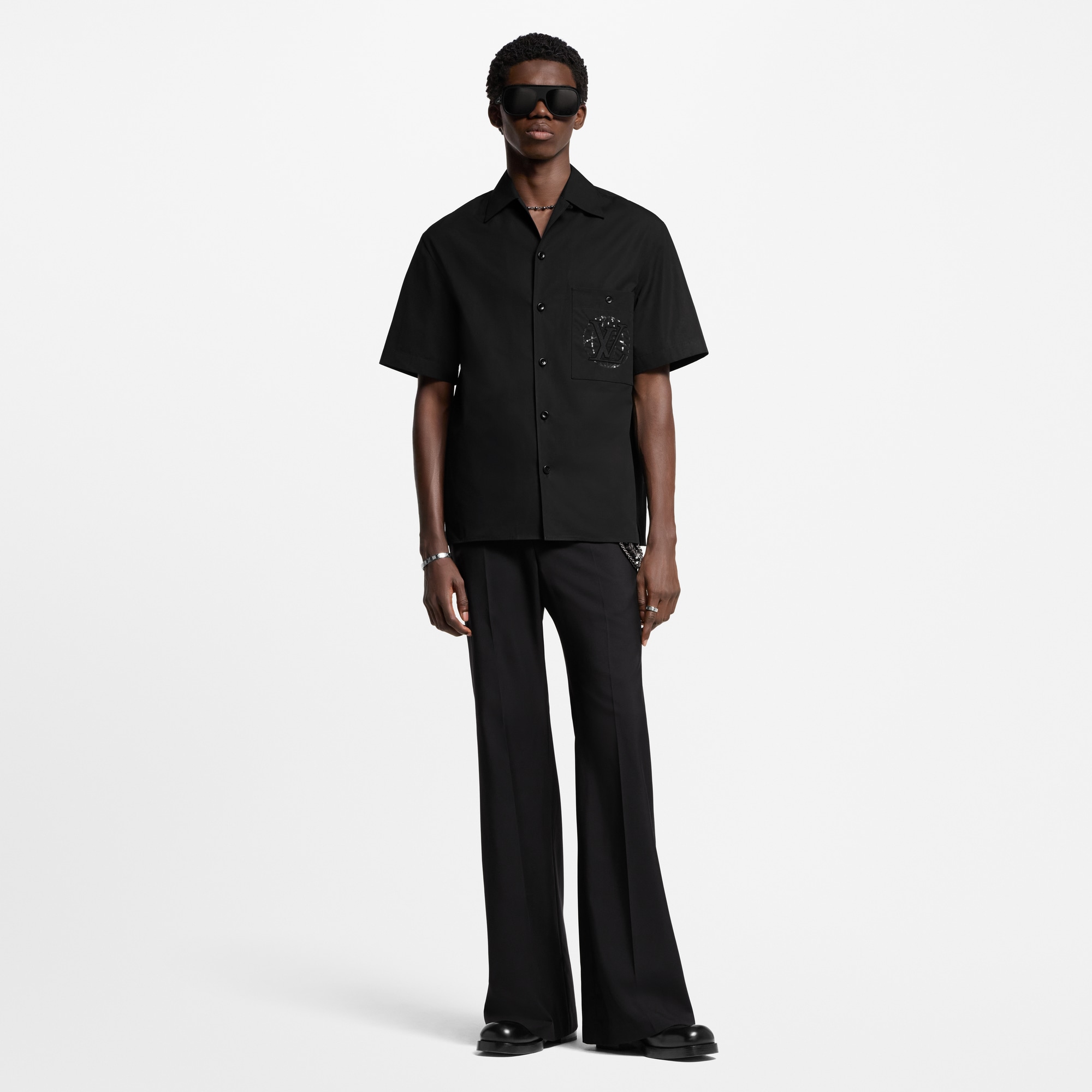 Camisa de manga corta en algodón  Hombre Prêt-à-Porter Camisas | LOUIS VUITTON (Zoom de producto)