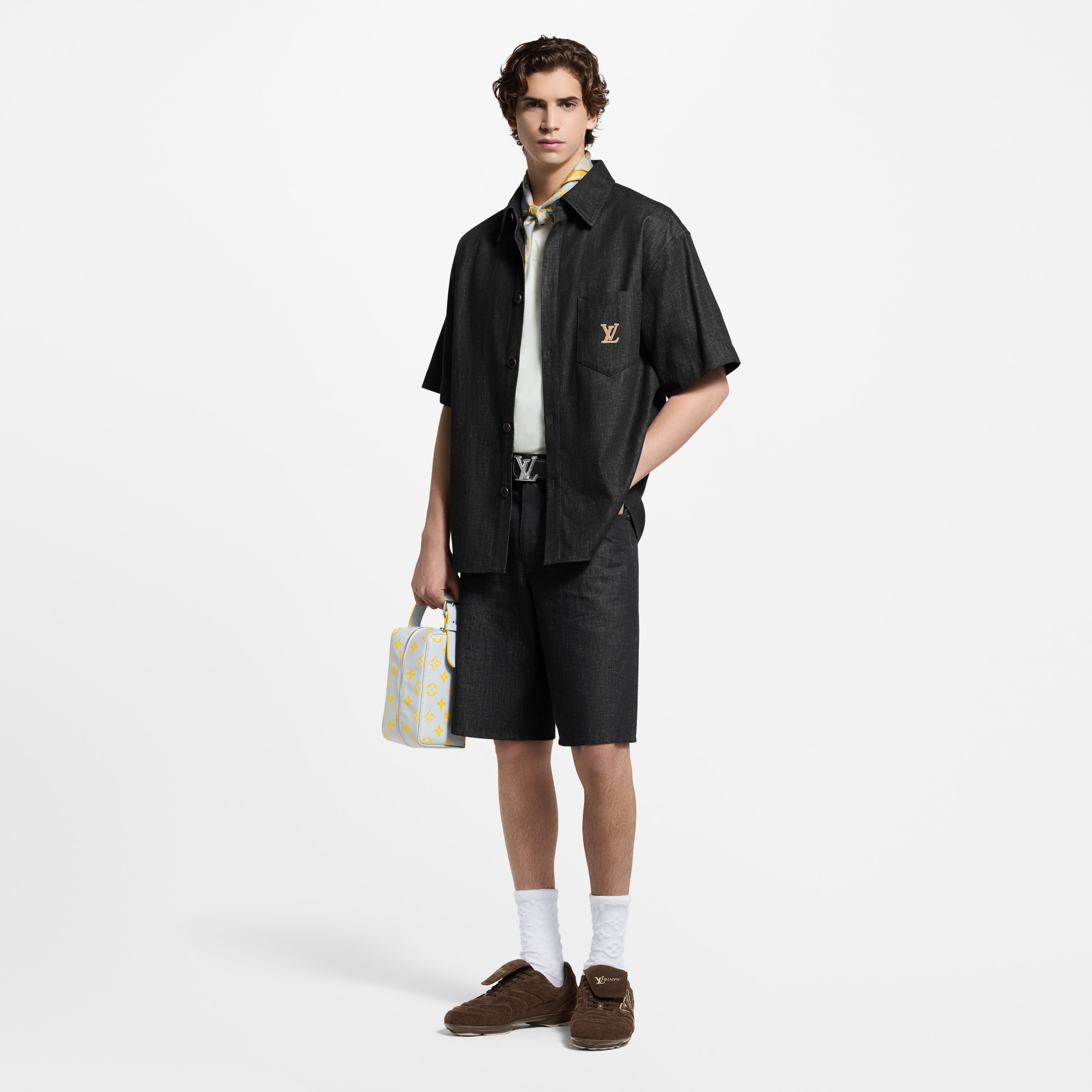 Camisa de manga corta en chambray  Hombre Prêt-à-Porter Camisas | LOUIS VUITTON (Zoom de producto)