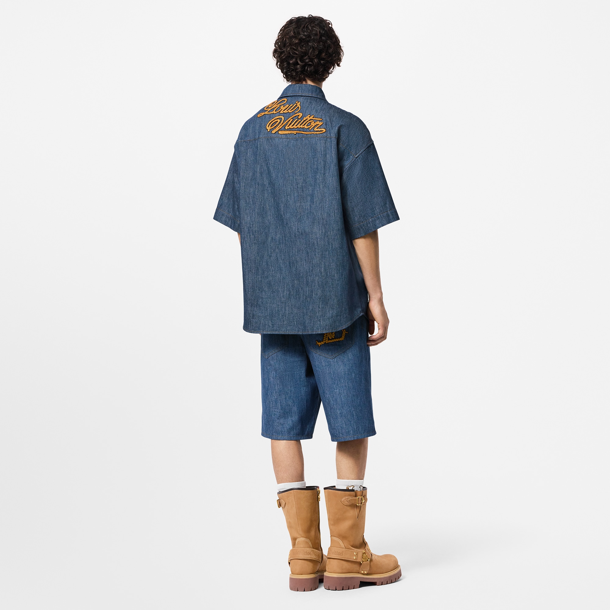 Camisa de manga corta en chambray de algodón  Hombre Prêt-à-Porter Camisas | LOUIS VUITTON (Zoom de producto)