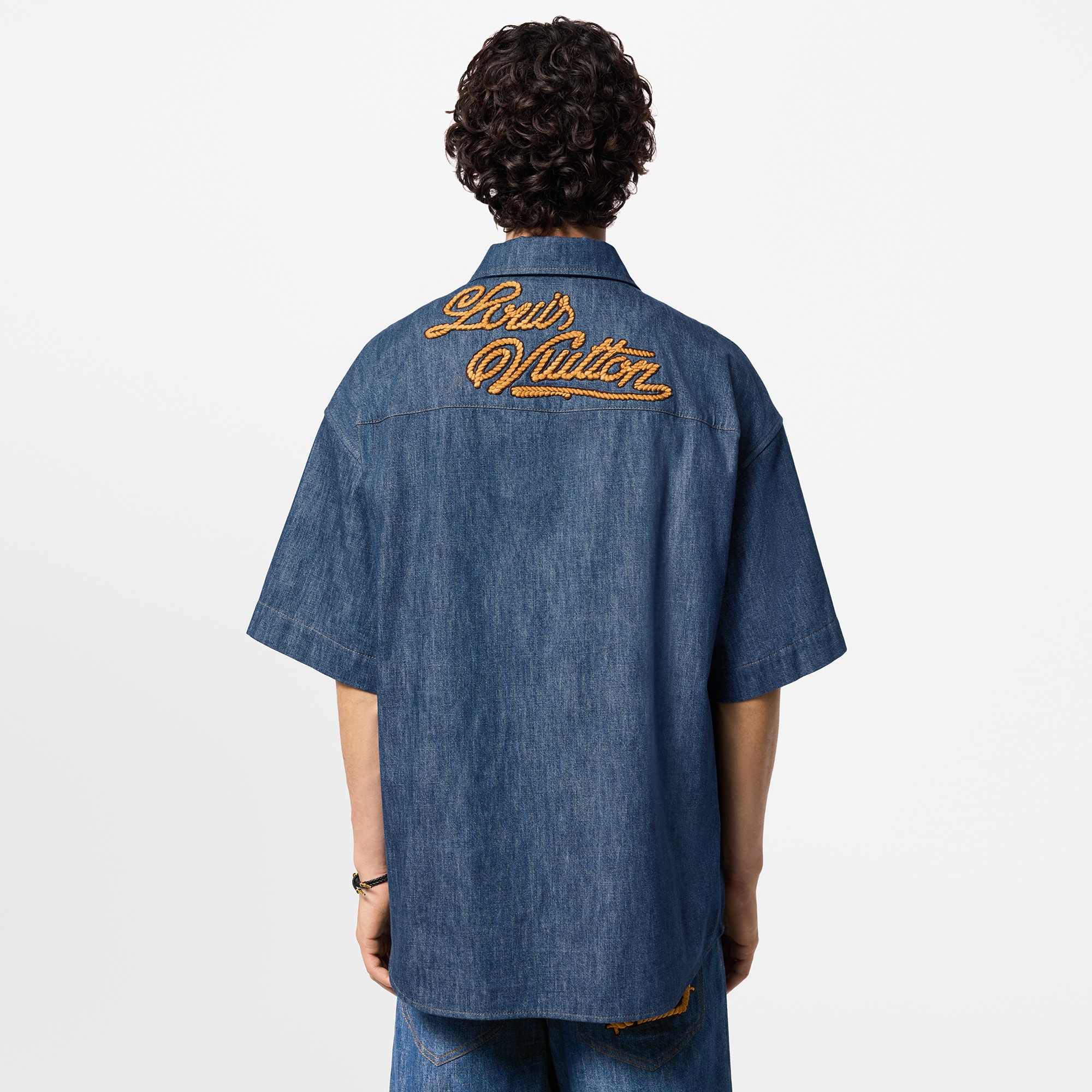Camisa de manga corta en chambray de algodón  Hombre Prêt-à-Porter Camisas | LOUIS VUITTON (Zoom de producto)