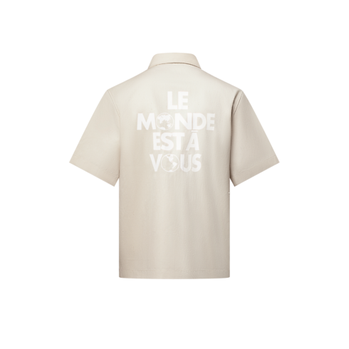 Camisa de manga corta en mezcla de materiales Hombre Prêt-à-Porter Camisas | LOUIS VUITTON (Zoom de producto)
