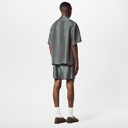 Camisa de manga corta en mezcla de seda Hombre Prêt-à-Porter Camisas | LOUIS VUITTON (Zoom de producto)