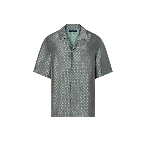 Camisa de manga corta en mezcla de seda Hombre Prêt-à-Porter Camisas | LOUIS VUITTON (Zoom de producto)