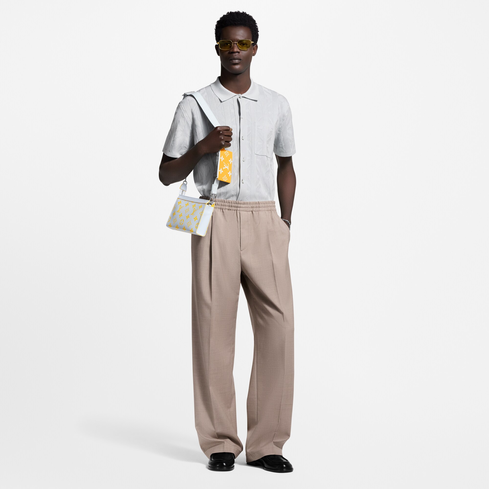 Camisa de manga corta en punto  Hombre Prêt-à-Porter Camisas | LOUIS VUITTON (Zoom de producto)