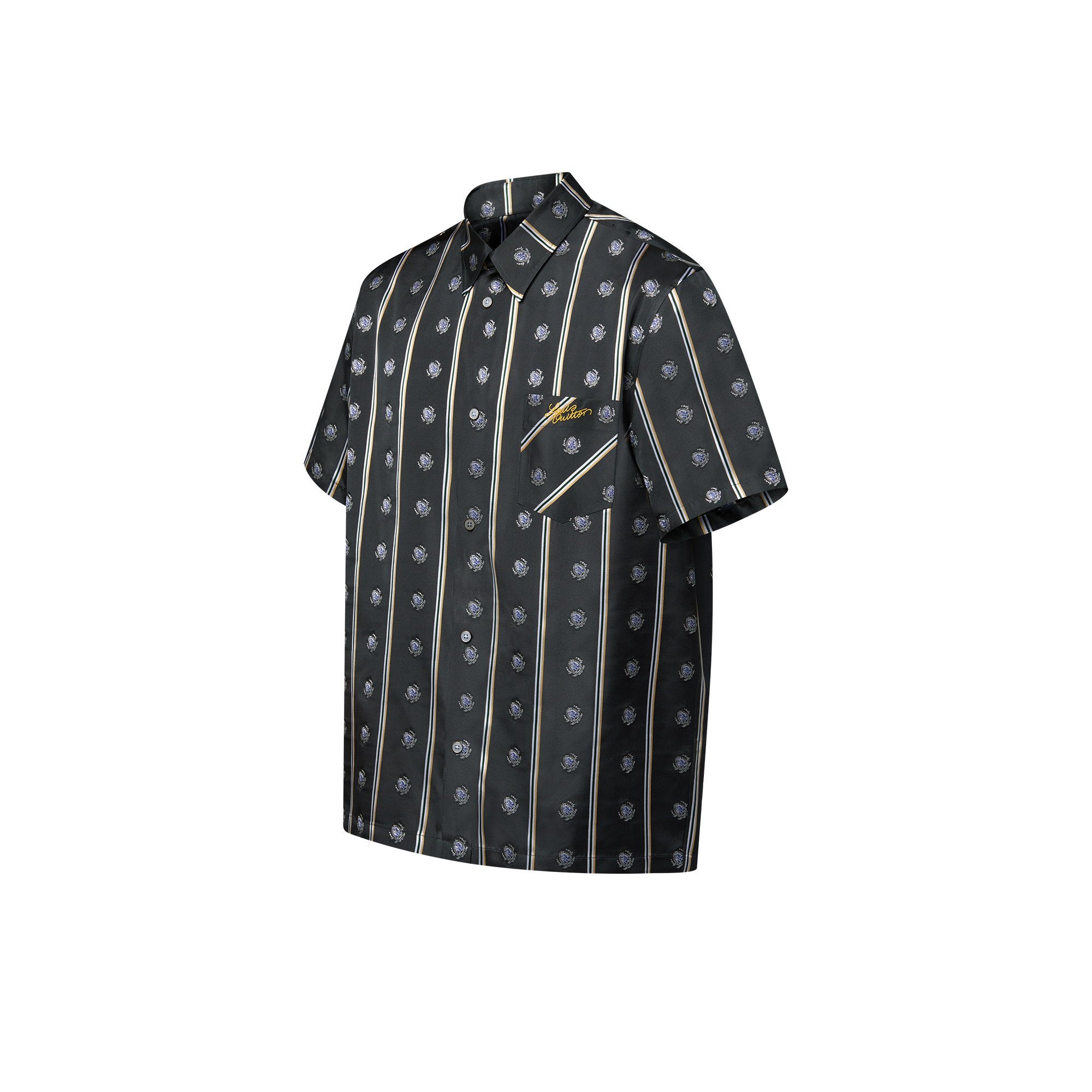 Camisa de manga corta en seda  in Hombre