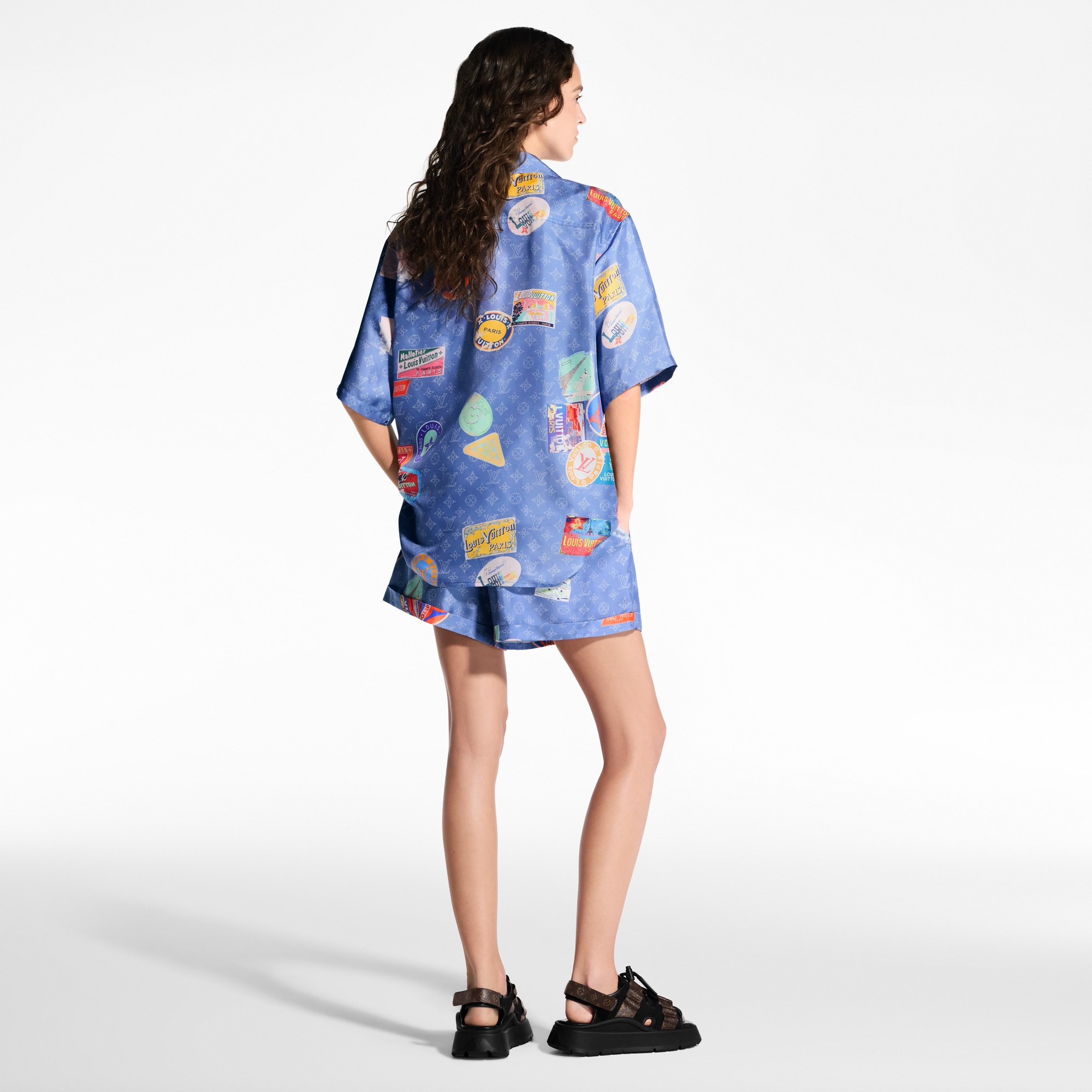 Camisa de manga corta Mahina con parches  Mujer Prêt-à-Porter Tops | LOUIS VUITTON (Zoom de producto)