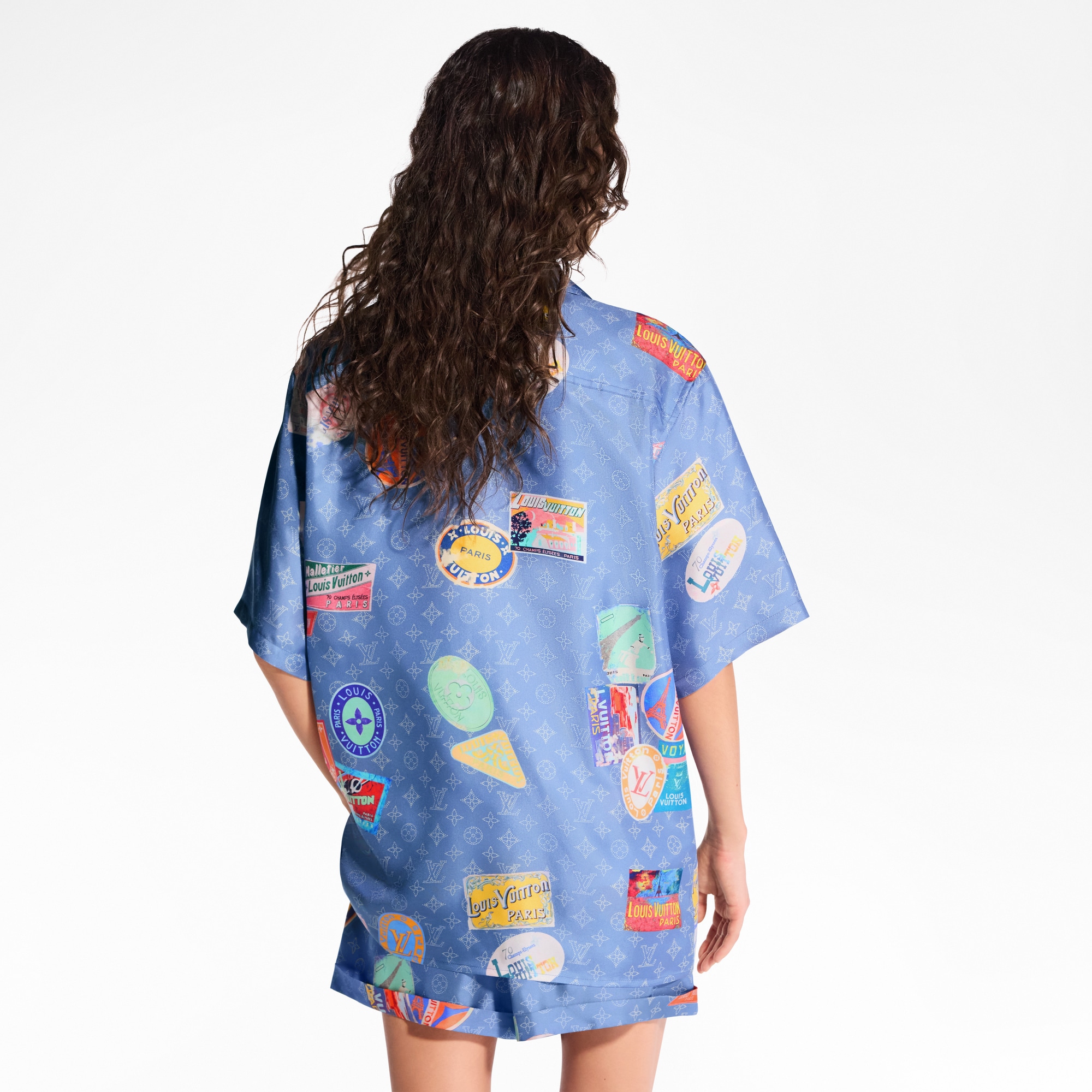 Camisa de manga corta Mahina con parches  Mujer Prêt-à-Porter Tops | LOUIS VUITTON (Zoom de producto)