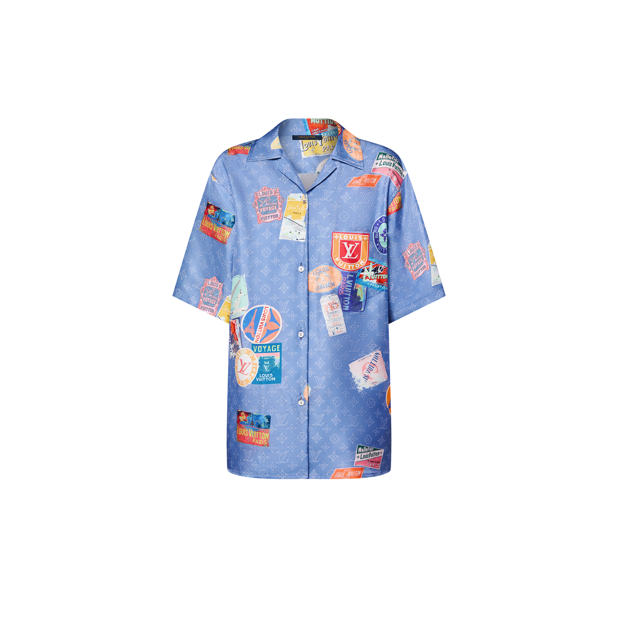 Camisa de manga corta Mahina con parches  Mujer Prêt-à-Porter Tops | LOUIS VUITTON (Zoom de producto)