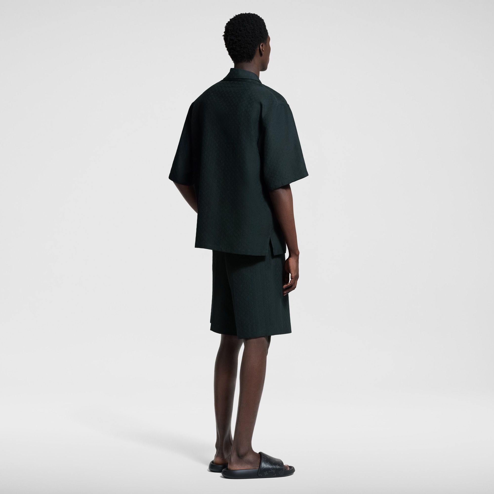Camisa de manga corta Mini Monogram en seda y algodón  Hombre Prêt-à-Porter Camisas | LOUIS VUITTON (Zoom de producto)